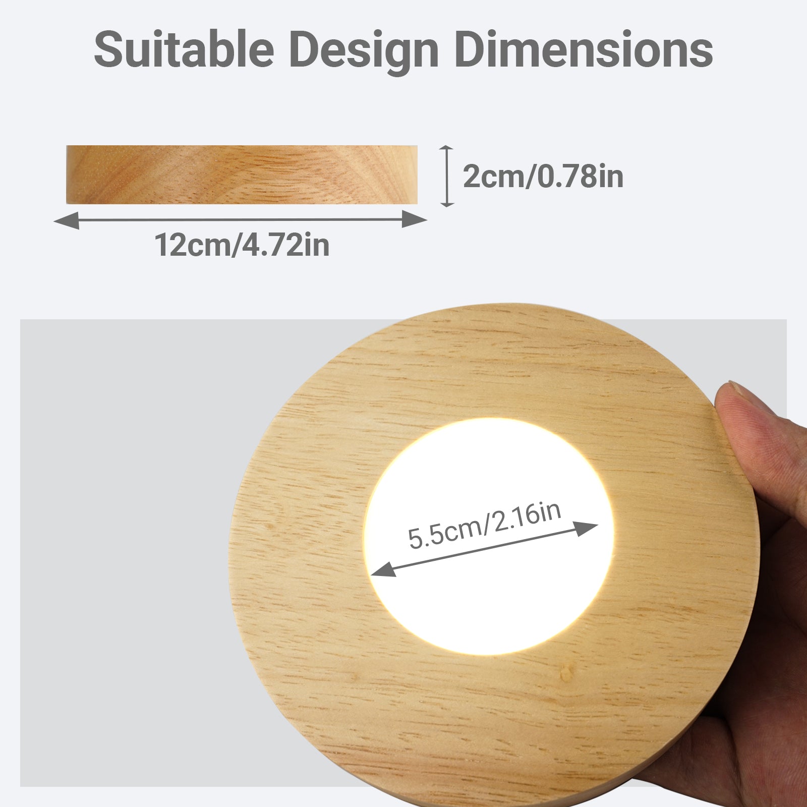 Auto Timer Wood Crystal Display Base Light L18