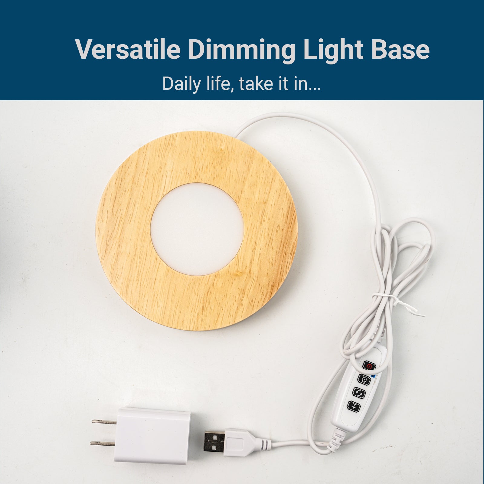 Auto Timer Wood Crystal Display Base Light L18