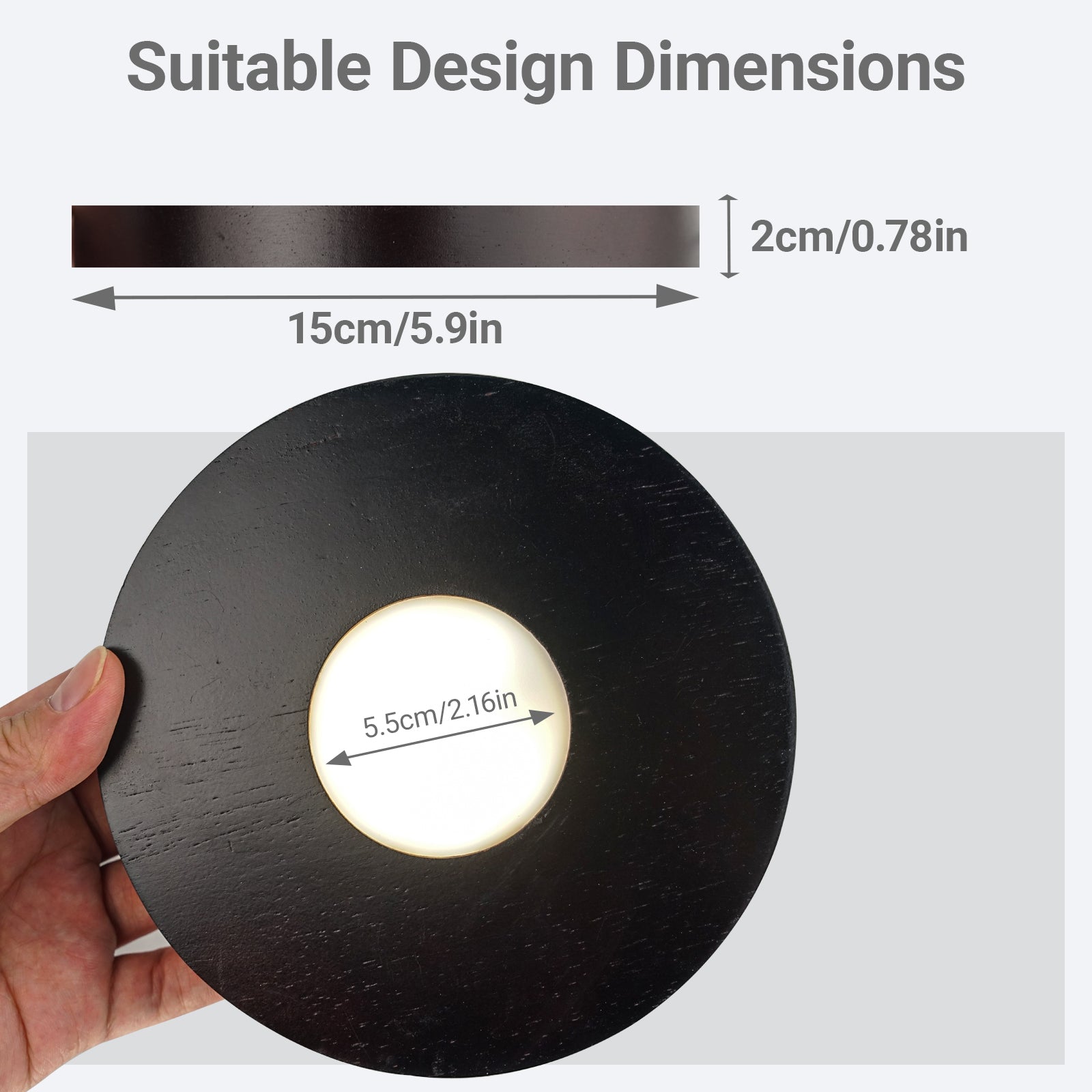 Auto Timer Wood Crystal Display Base Light L18