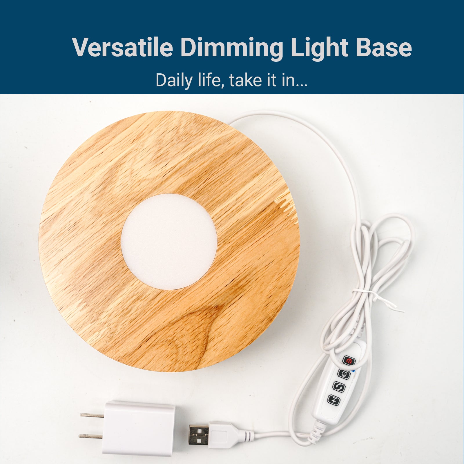 Auto Timer Wood Crystal Display Base Light L18